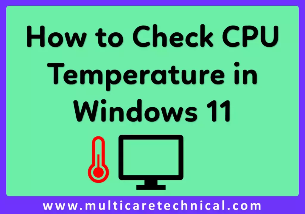 How to Check CPU Temperature in Windows 11