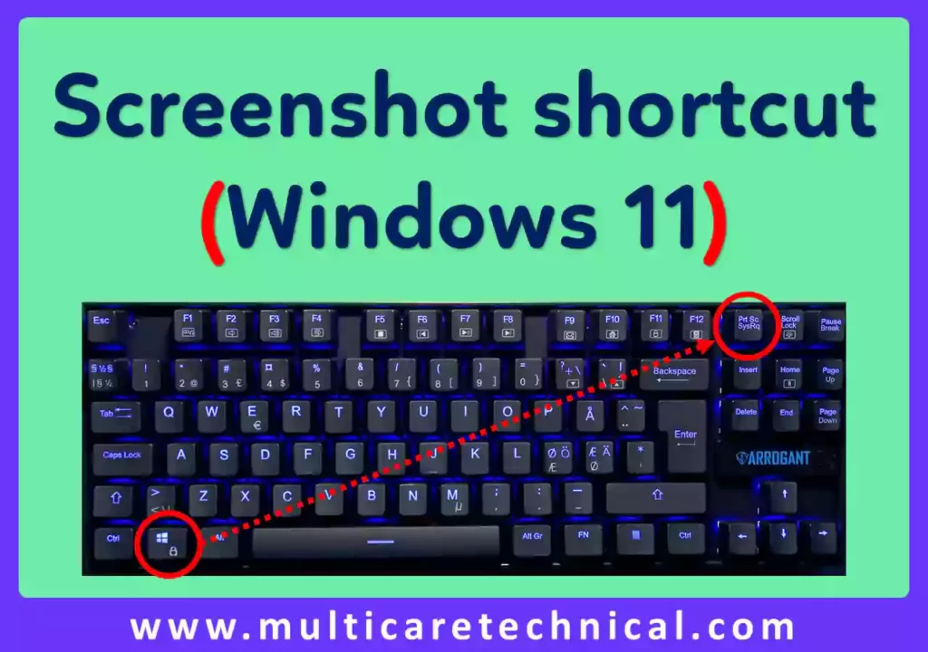 shortcut for screenshot in pc windows 11