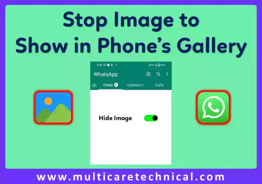 how to stop image to show in phone gallery in whatsapp