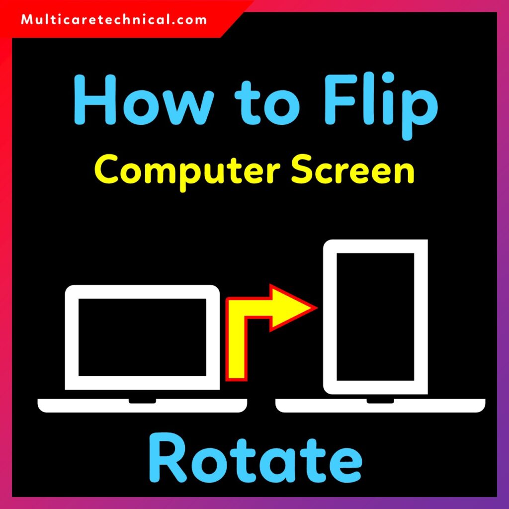 How to flip computer screen using keyboard shortcuts in Windows 11.