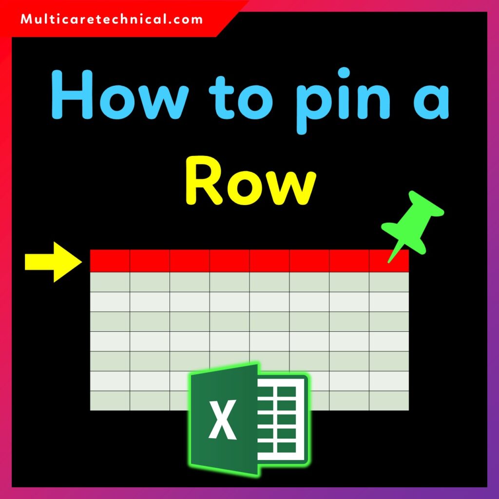 How to pin a row in Excel using Freeze Panes step-by-step guide.