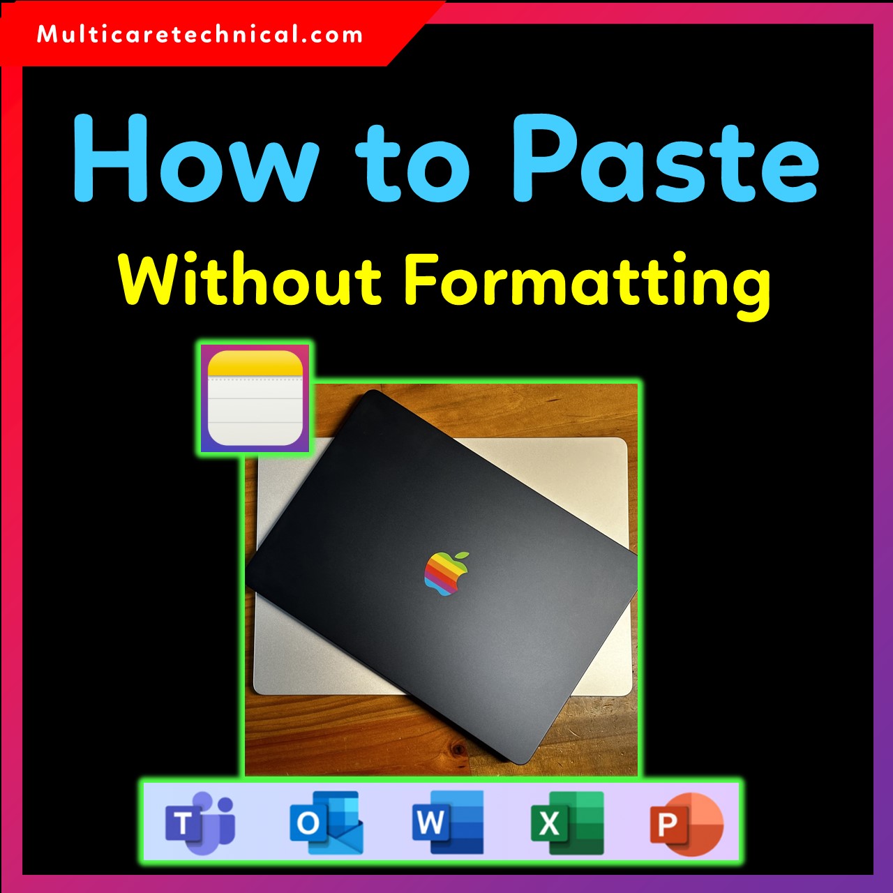 How to paste without formatting on Mac using Command + Shift + V shortcut