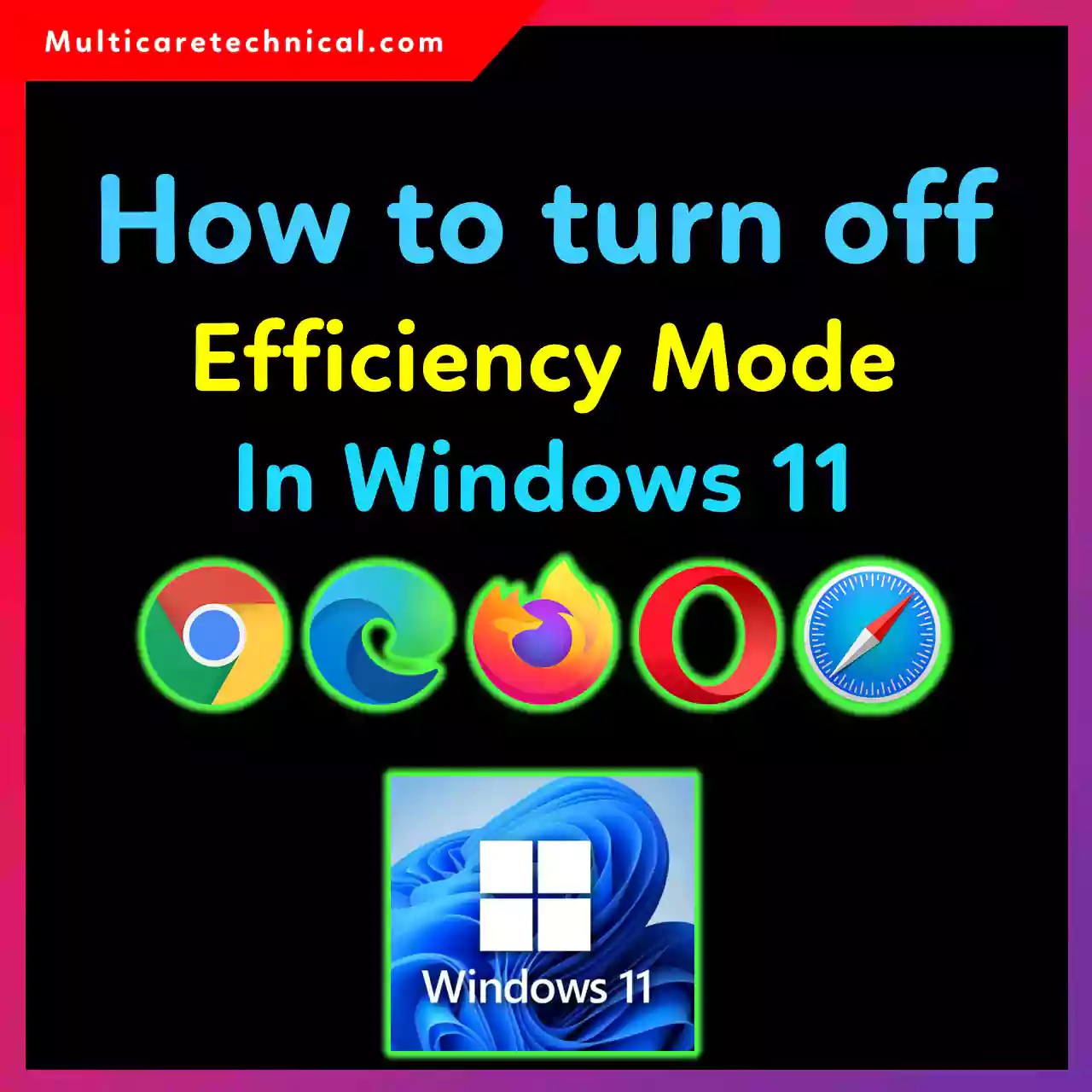 How to turn off Efficiency Mode in Windows 11 permanently for better performance