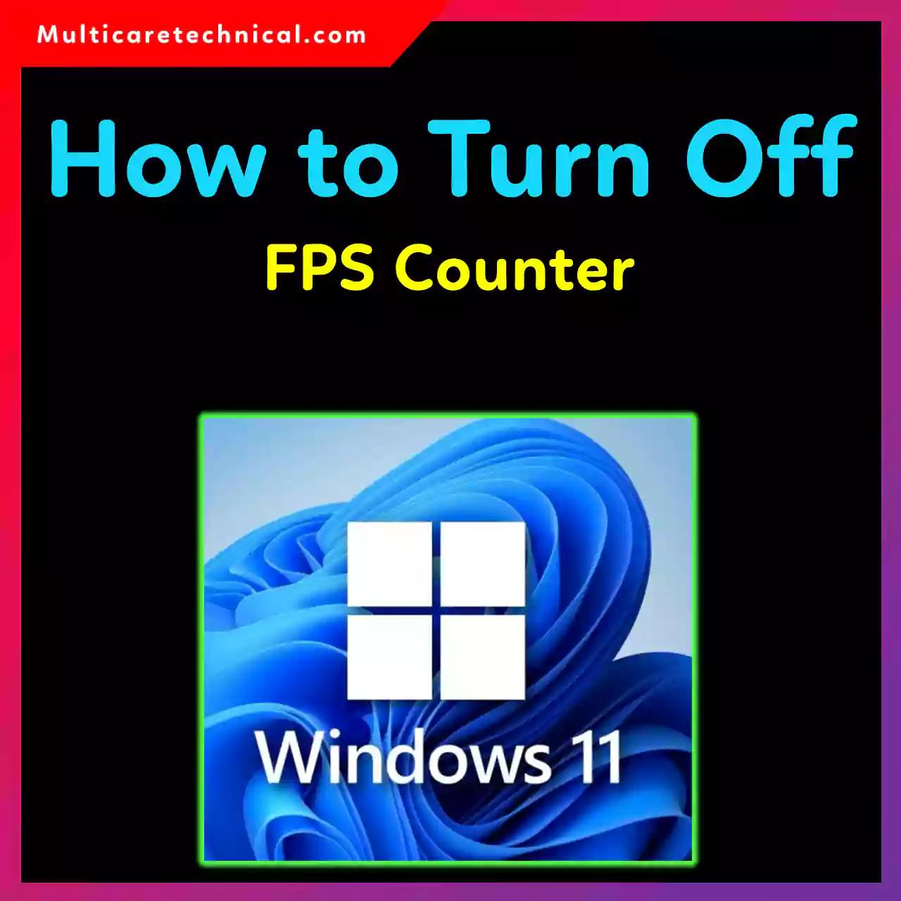 Turn off FPS counter overlay in Windows 11 using Xbox Game Bar and GPU settings