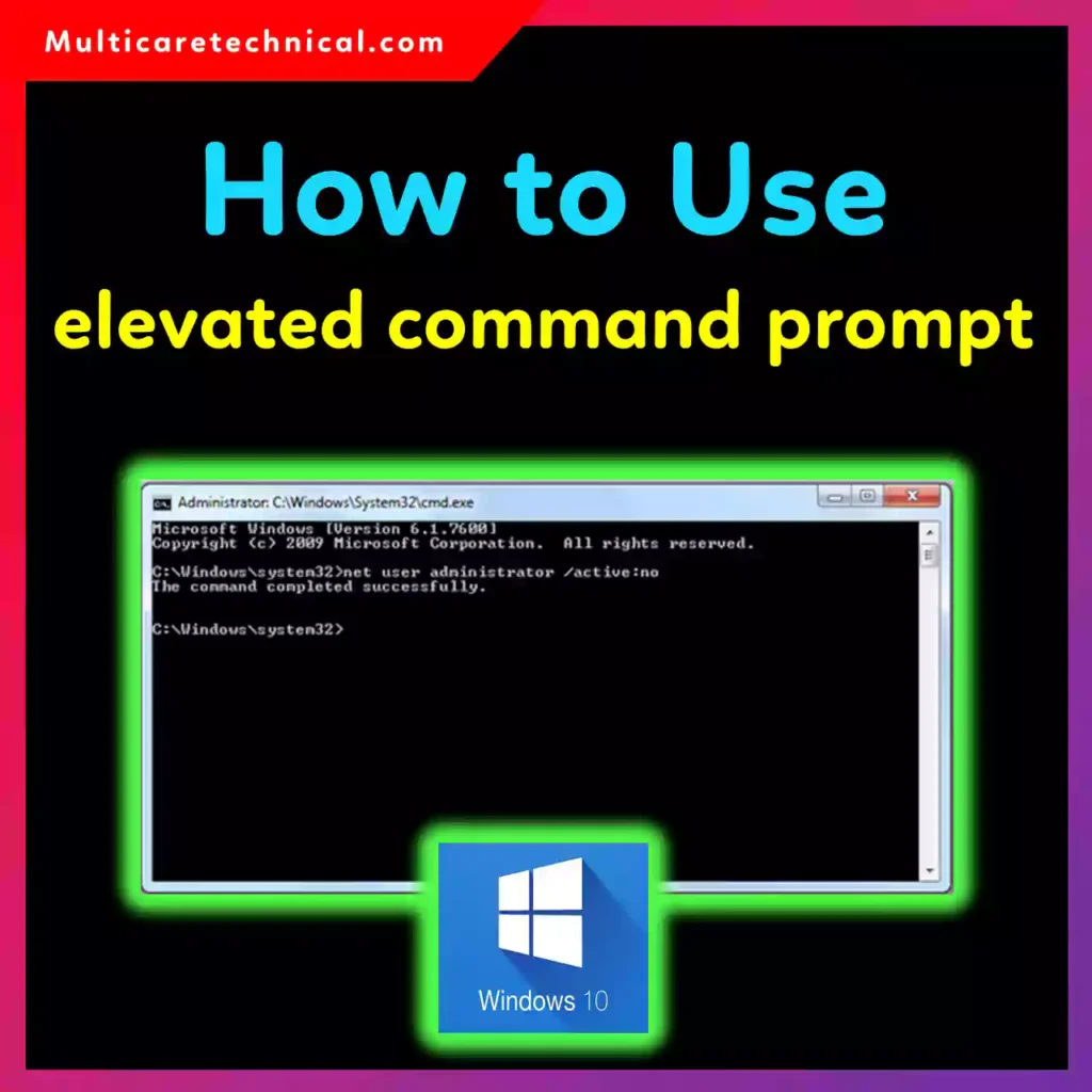 How to open elevated command prompt windows 10