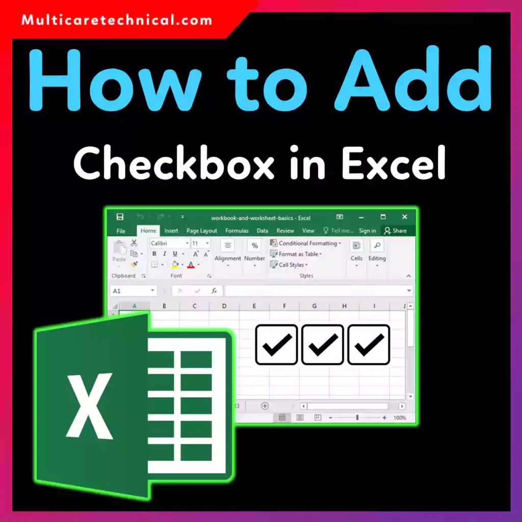 How to add a checkbox in Excel step by step