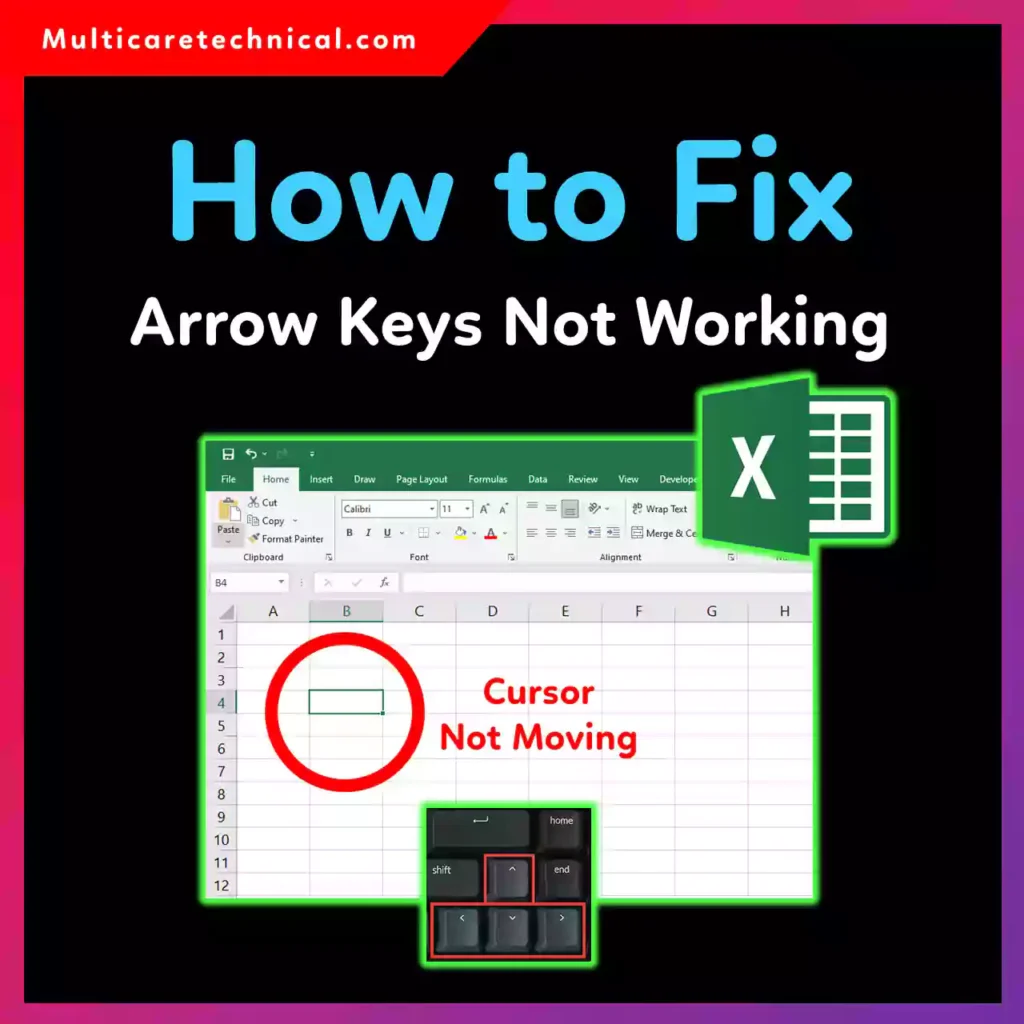 How to fix arrow keys not working in Excel on Windows 10 and 11