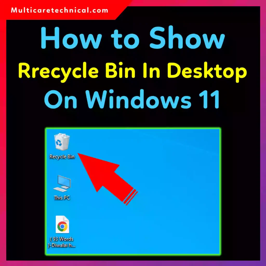 How to show Recycle Bin on desktop in Windows 11, 10, and 7