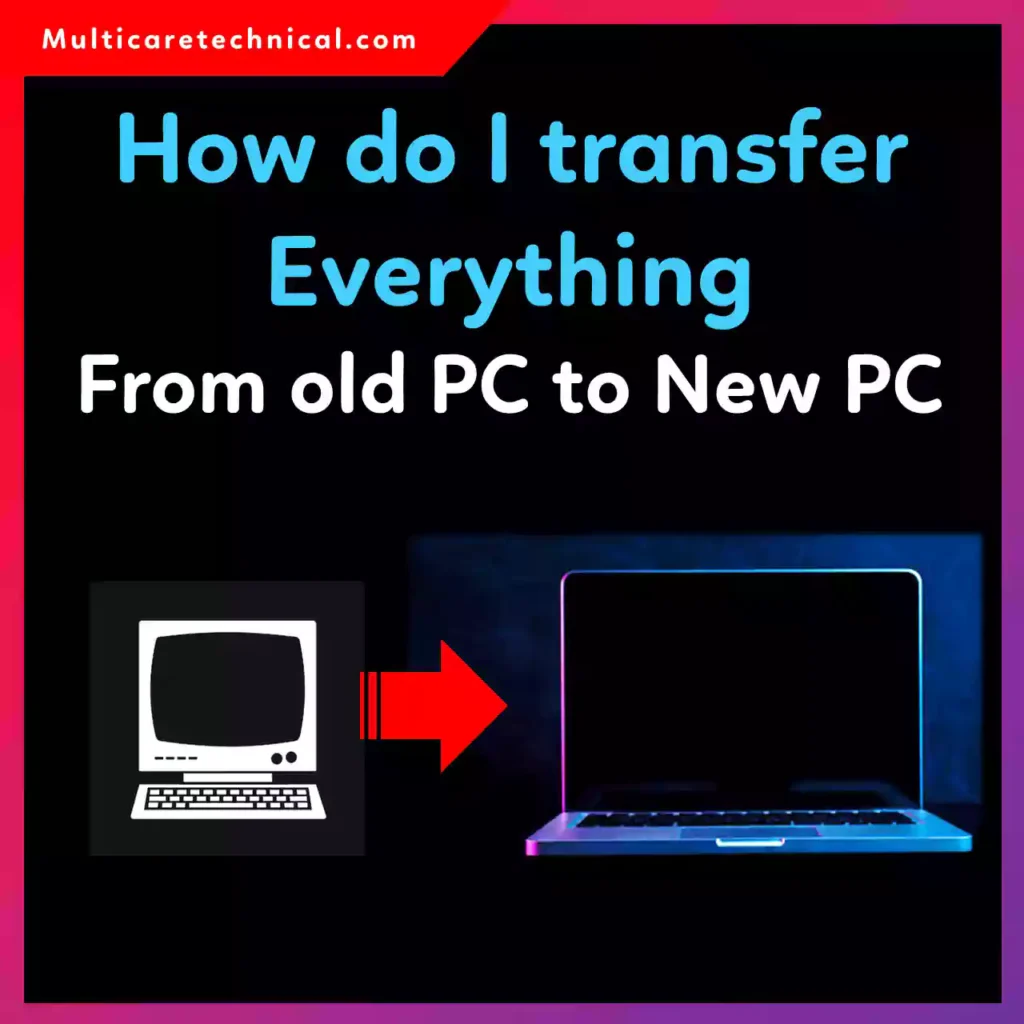 Transfer everything from old computer to new computer Windows 11