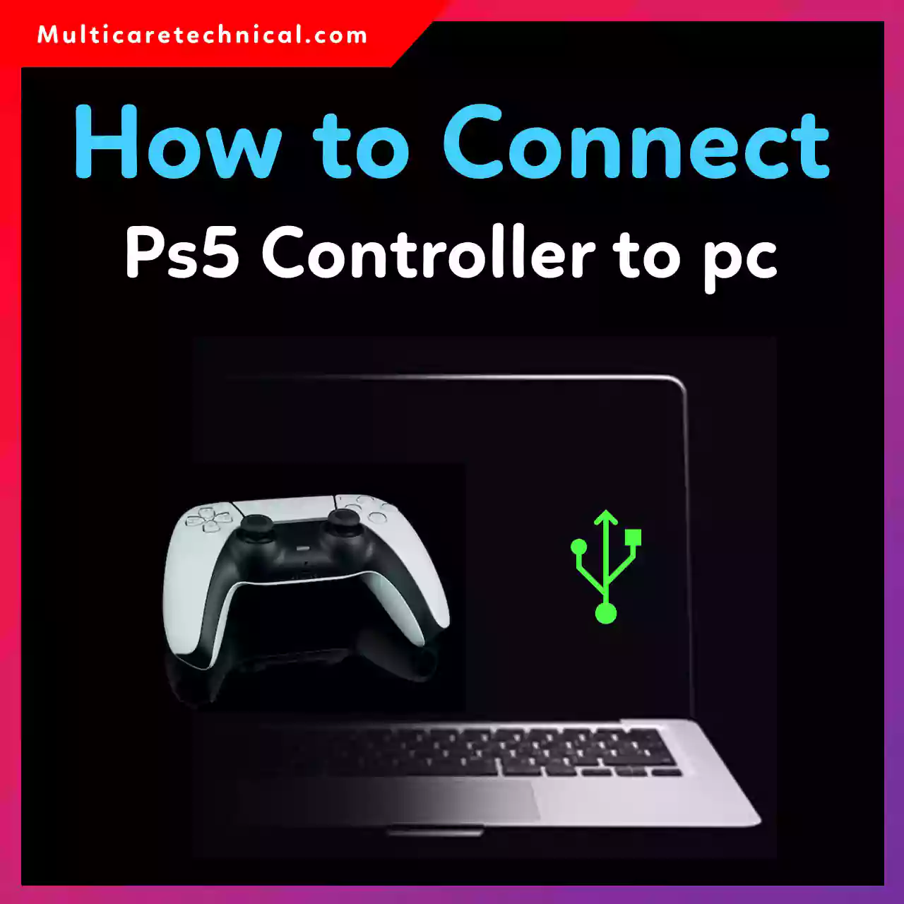 How to connect PS5 controller to PC using Bluetooth and USB