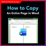 How to Copy an Entire Page in Word (Quick & Easy Methods)