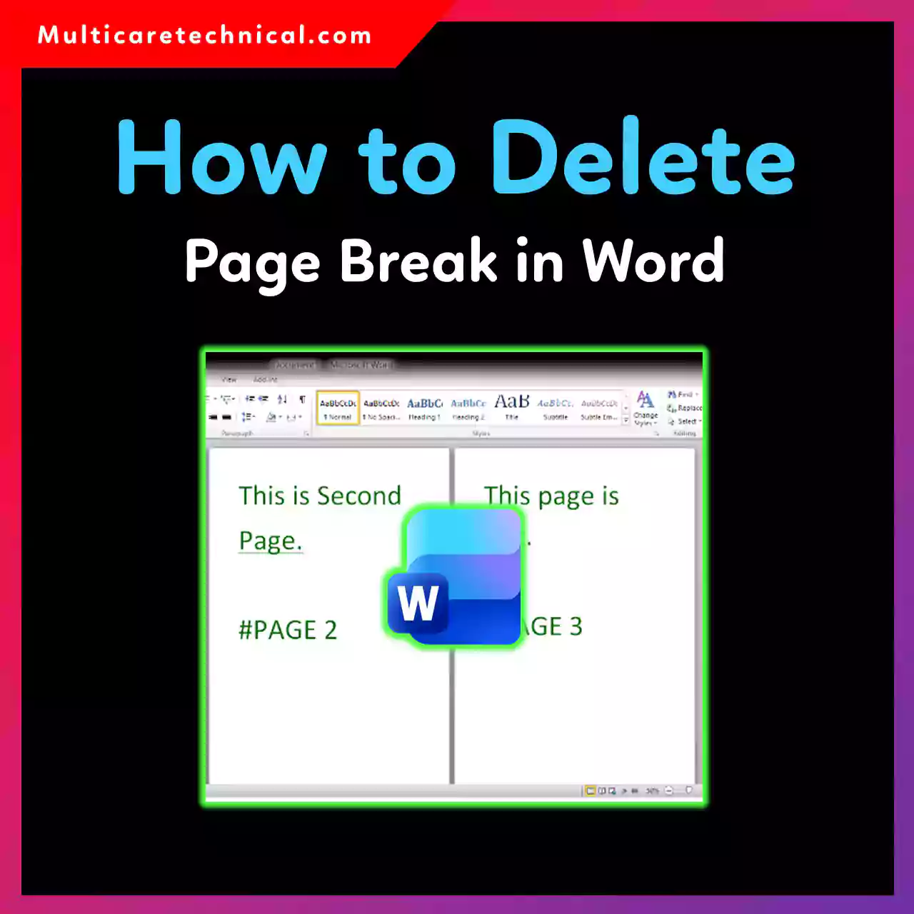 How to delete page break in Microsoft Word step by step