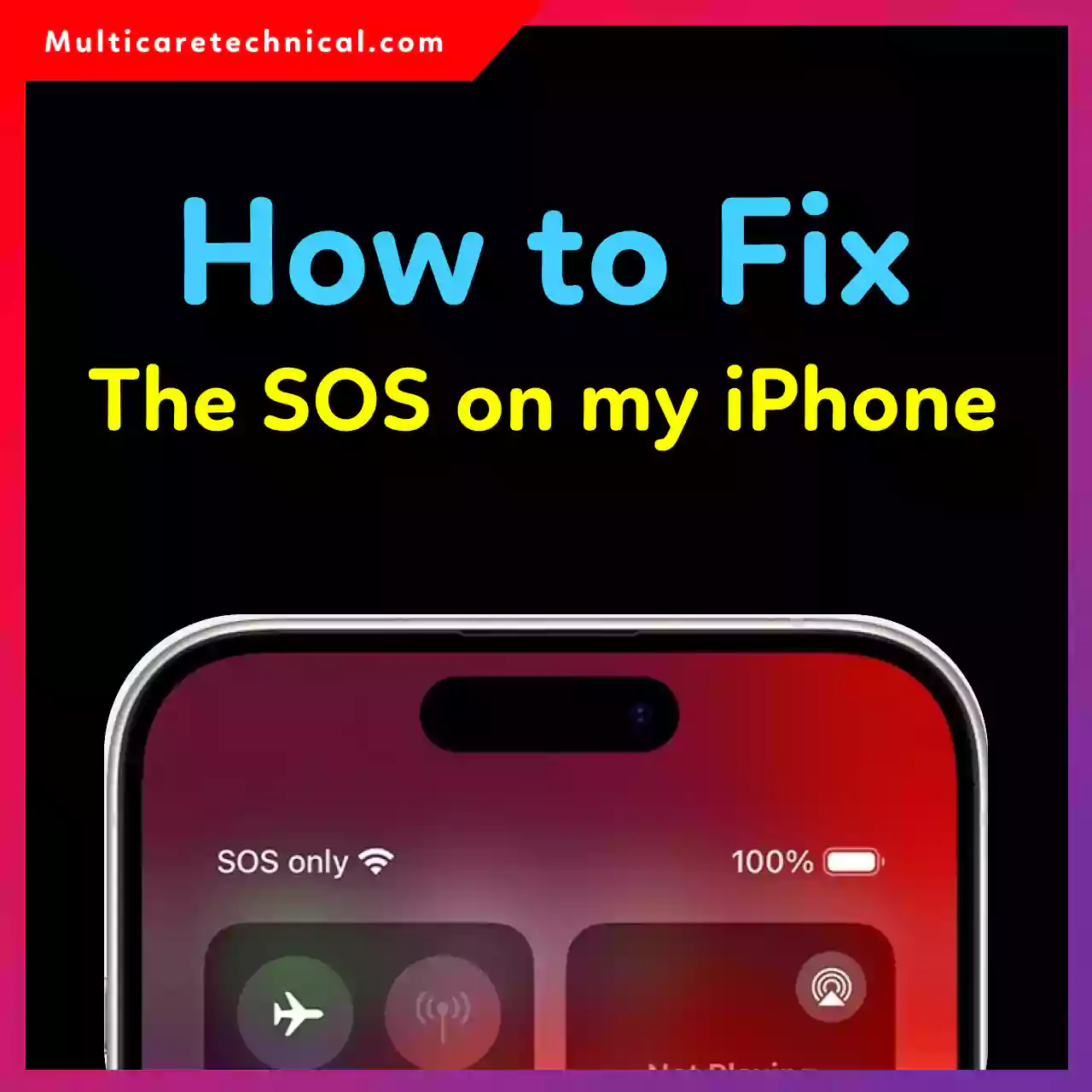 How to fix SOS mode on iPhone showing SOS at the top