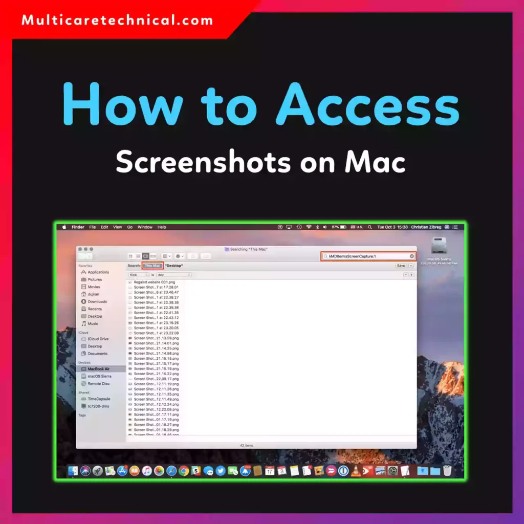 How to access screenshots on MacBook Air and MacBook Pro step by step