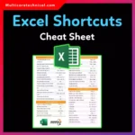 Excel Shortcuts Cheat Sheet (Save Time Like a Pro)