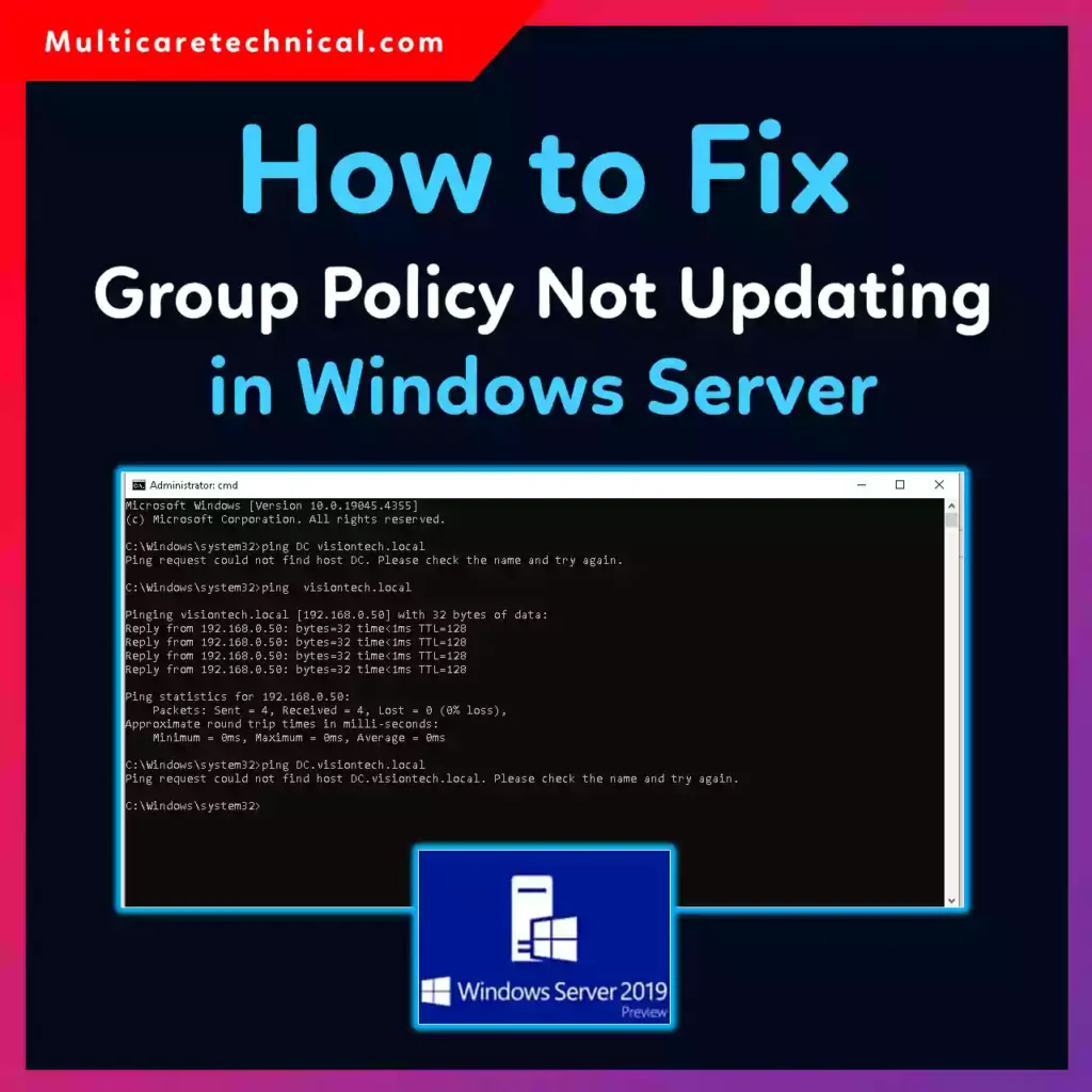 Fix Group Policy not updating in Windows Server tutorial