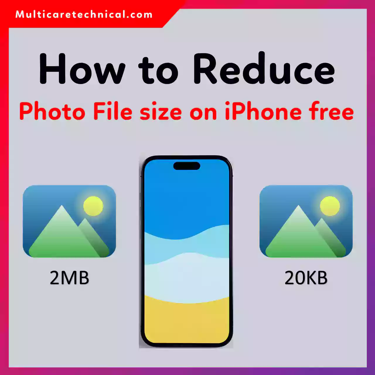iPhone photo settings showing compression and file size reduction options