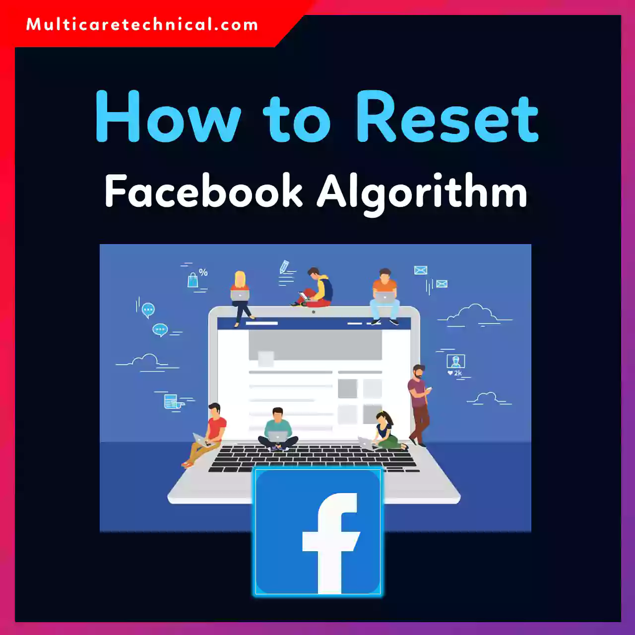 Reset Facebook Algorithm step-by-step guide showing feed settings and activity log options