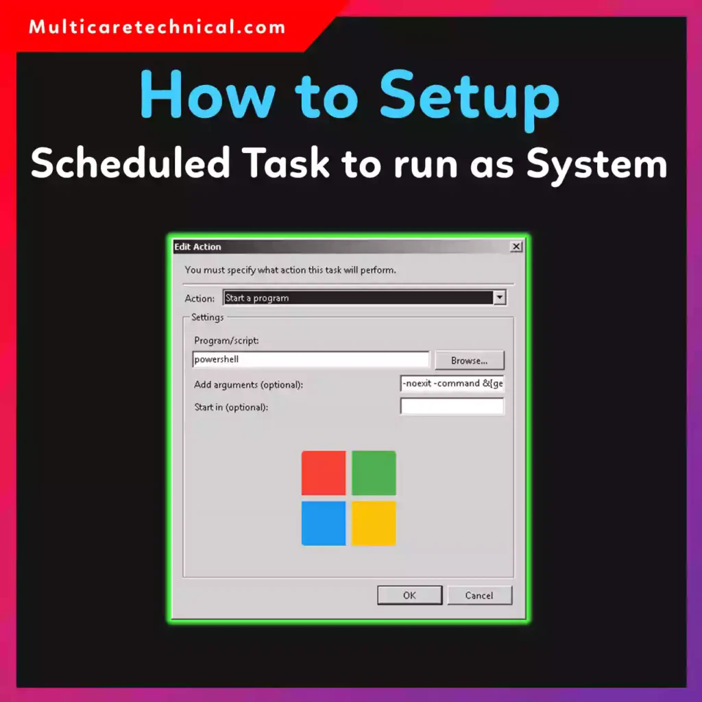 create scheduled task to run as system windows 10 11 powershell command line guide