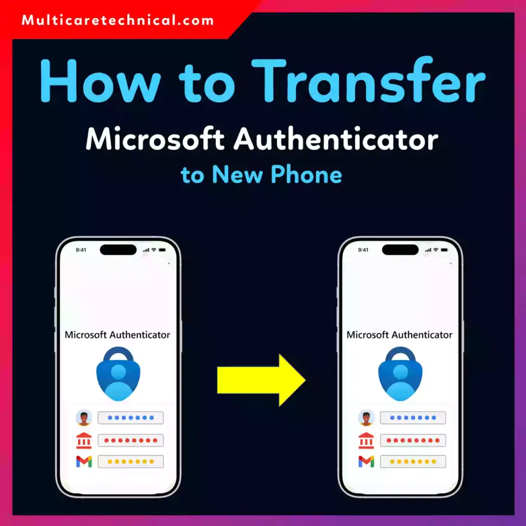Transfer Microsoft Authenticator to new phone step-by-step guide illustration