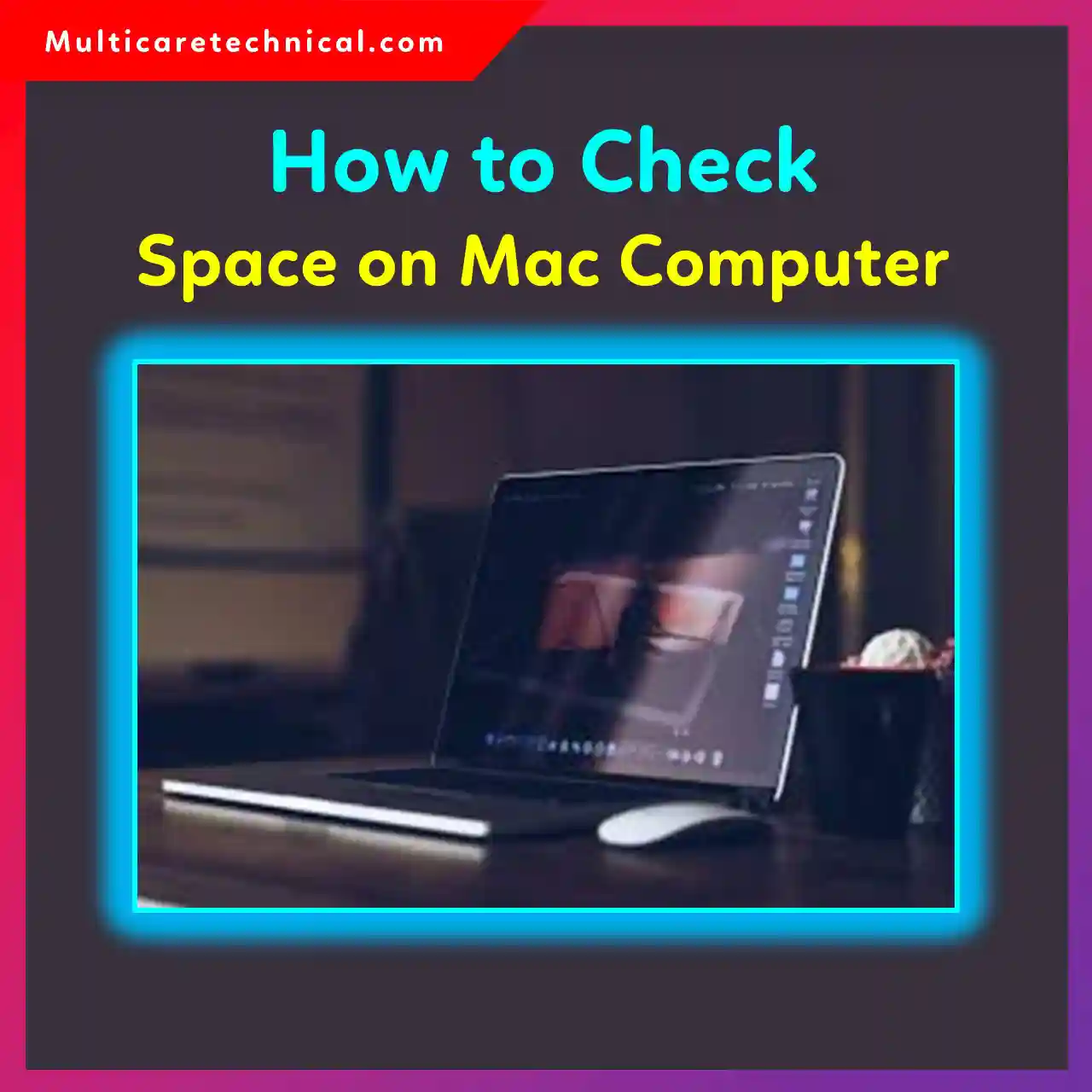 MacBook storage settings showing disk space usage and available storage on macOS