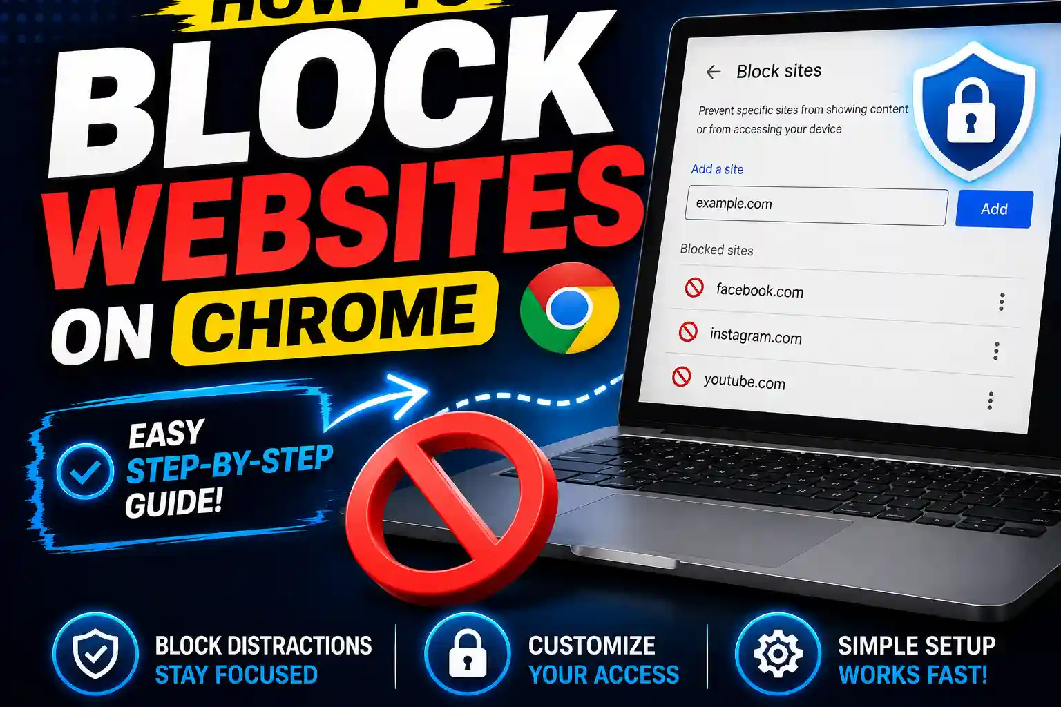 How to block websites on Chrome mobile Android iPhone and laptop devices