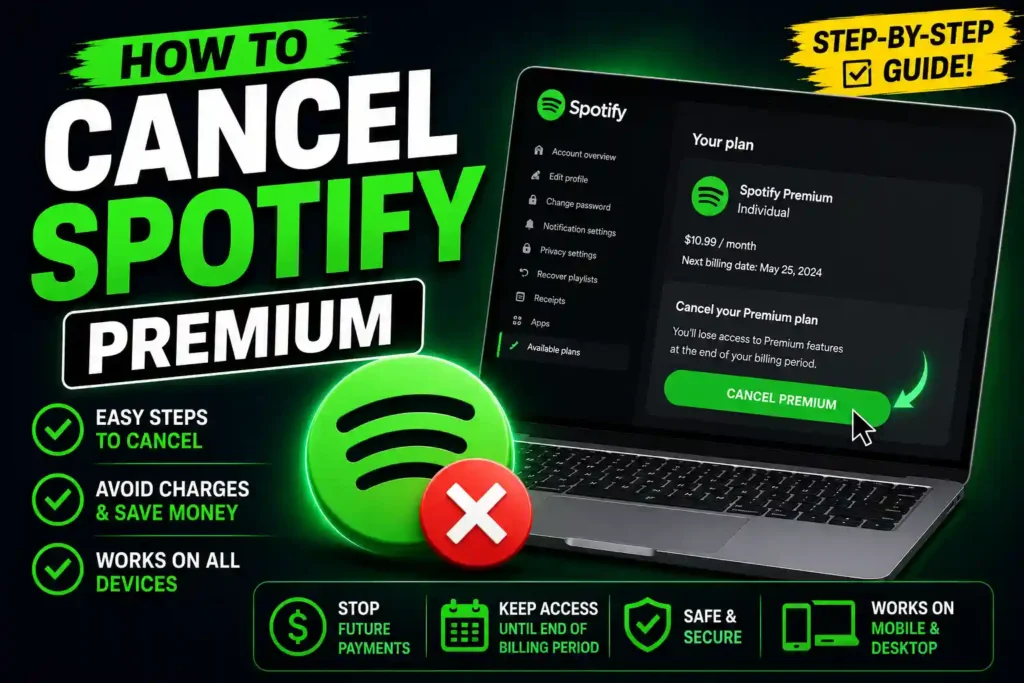How to cancel Spotify Premium on iPhone Android and desktop devices