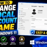 How to Change Local Account Name Windows 11 (Step-by-Step Guide)