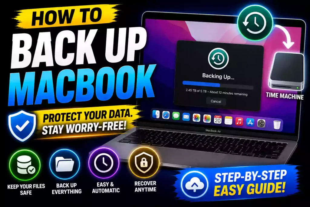 MacBook backing up files to iCloud and external hard drive using Time Machine