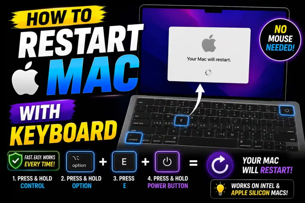 How to Restart Mac with Keyboard Shortcut on macOS