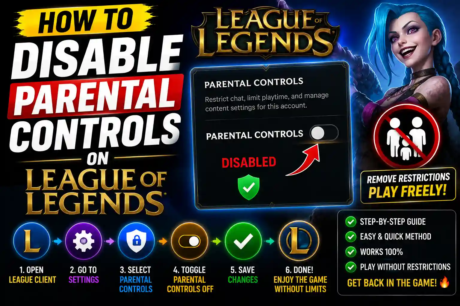 How to Disable Parental Controls on League of Legends using Riot Account settings on PC