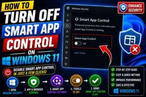 How to turn off Smart App Control in Windows 11 settings with Windows Security interface