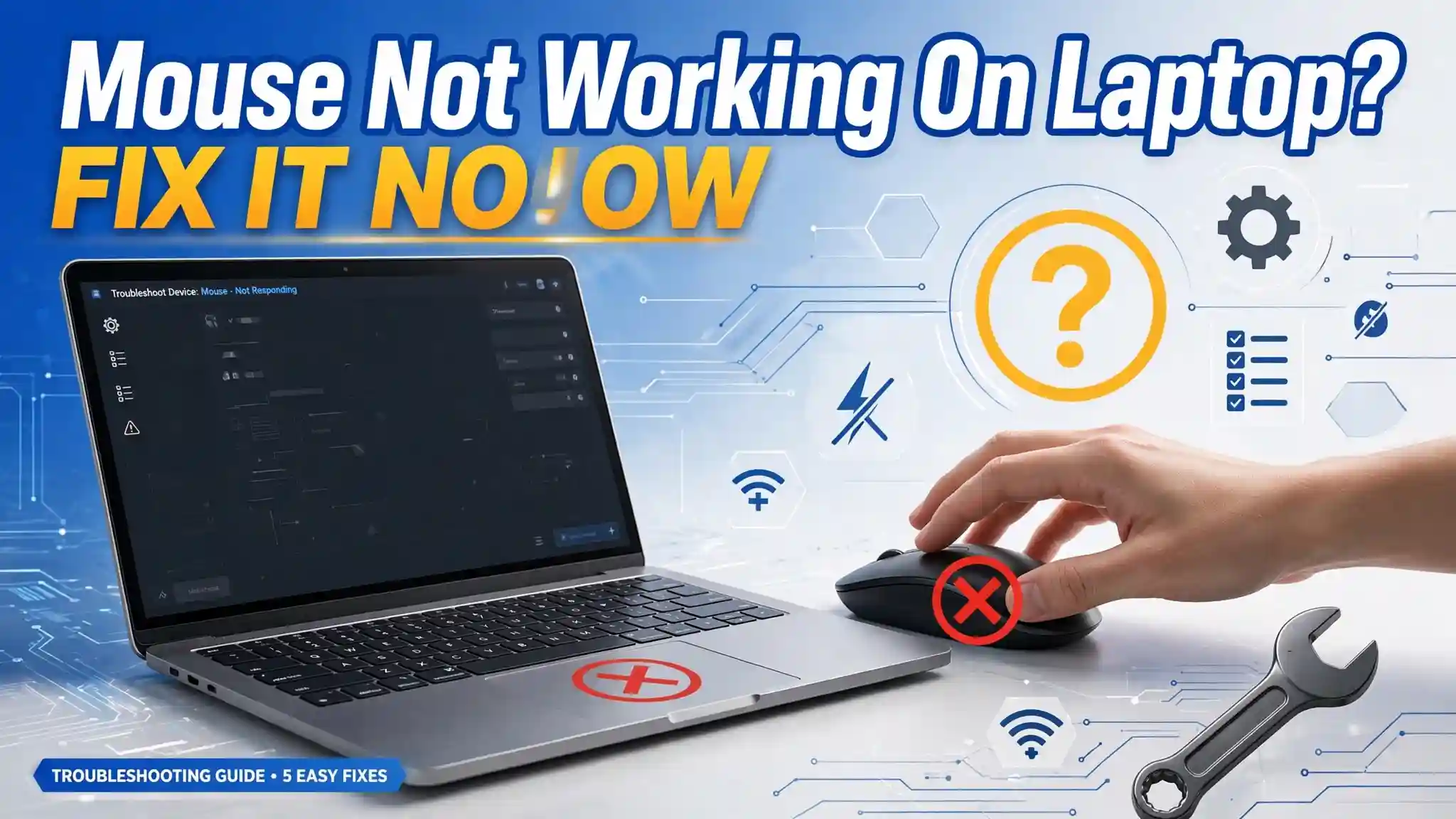 How to fix a mouse not working on a laptop in Windows 11 and Windows 10