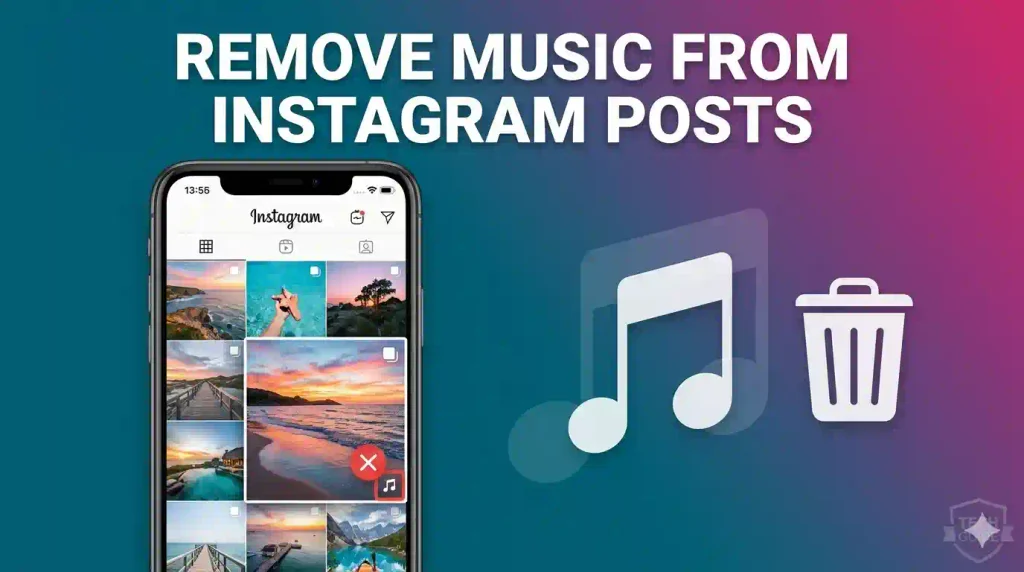 How to remove music from an Instagram post using audio editing options on a smartphone